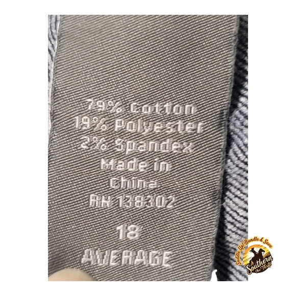 AVENUE DENIM - 18A Blue / Black Straight Jeans Classic Style - Picture 7 of 12